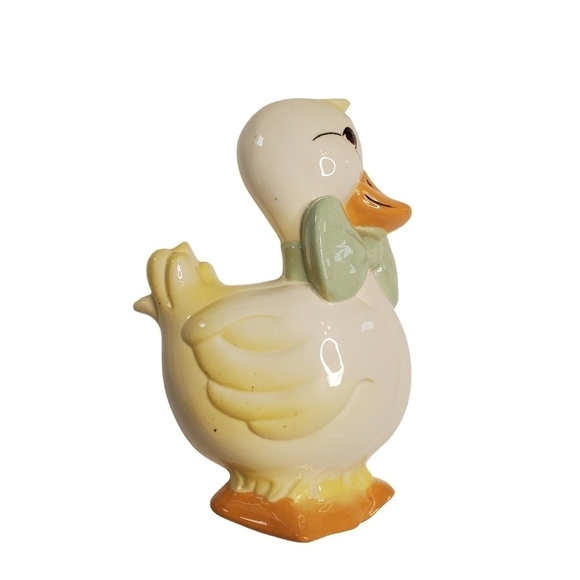 Vintage Momma Duck & 2 Babies Chalkware Wall Hangings, 50s Nursery Decor - Picture 4 of 11